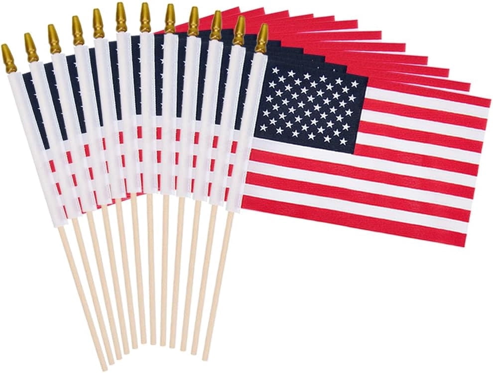 Valley Forge, US Stick Flag, 8x12in, Polycotton, Multicolor