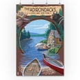 thumbnail image 2 of Long Lake, New York, The Adirondacks, Canoe Scene (36x54 Giclee Gallery Art Print, Vivid Textured Wall Decor), 2 of 3