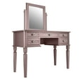 thumbnail image 4 of Simple Relax Vanity Table with Stool Set Rose Gold, 4 of 15