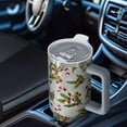 thumbnail image 6 of White Christmas Candy Cane Pattern Tumbler with Handle and Lid,40oz Double Wall Vacuum Insulated Tumbler,Cups Gift for Women and Men, 6 of 7