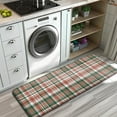 thumbnail image 3 of Green Red Brown and White Checkered Pattern Kitchen Rug Mat,Kitchen Runner Rugs Non Skid Washable,Decorative Kitchen Floor Mats for Kitchen,Sink,Laundry,17"x47.2", 3 of 7