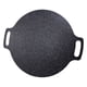 thumbnail image 2 of Sartén para parrilla de piedra médica, sartén coreana para parrilla de 30 cm, sartén para parrilla al aire libre, bandeja para hornear para acampar, construcción robusta, 2 of 8
