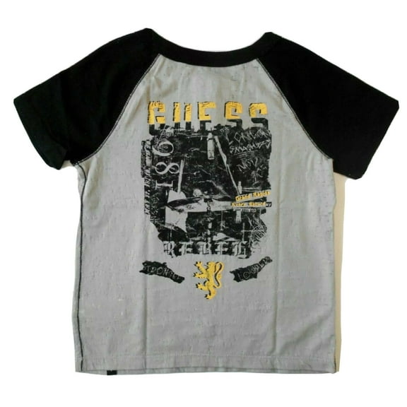 GUESS BOYS SHIRT - BLACK SZ 4 - TOP TEE LOGO BACK KIDS