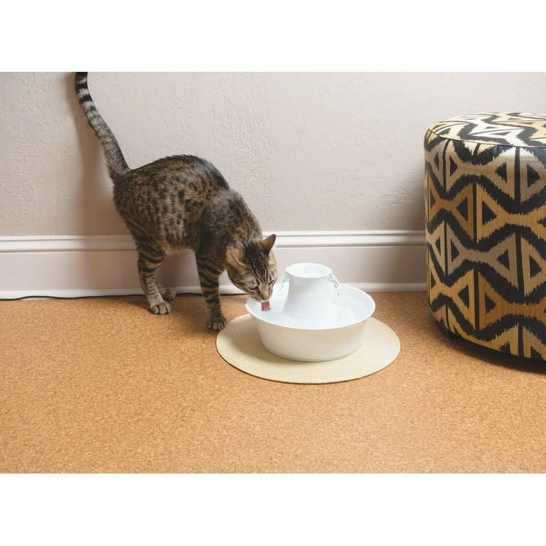 PetSafe Drinkwell Ceramic Avalon Pet Fountain Automatic Dog and Cat Water Bowl White 70 oz Walmart