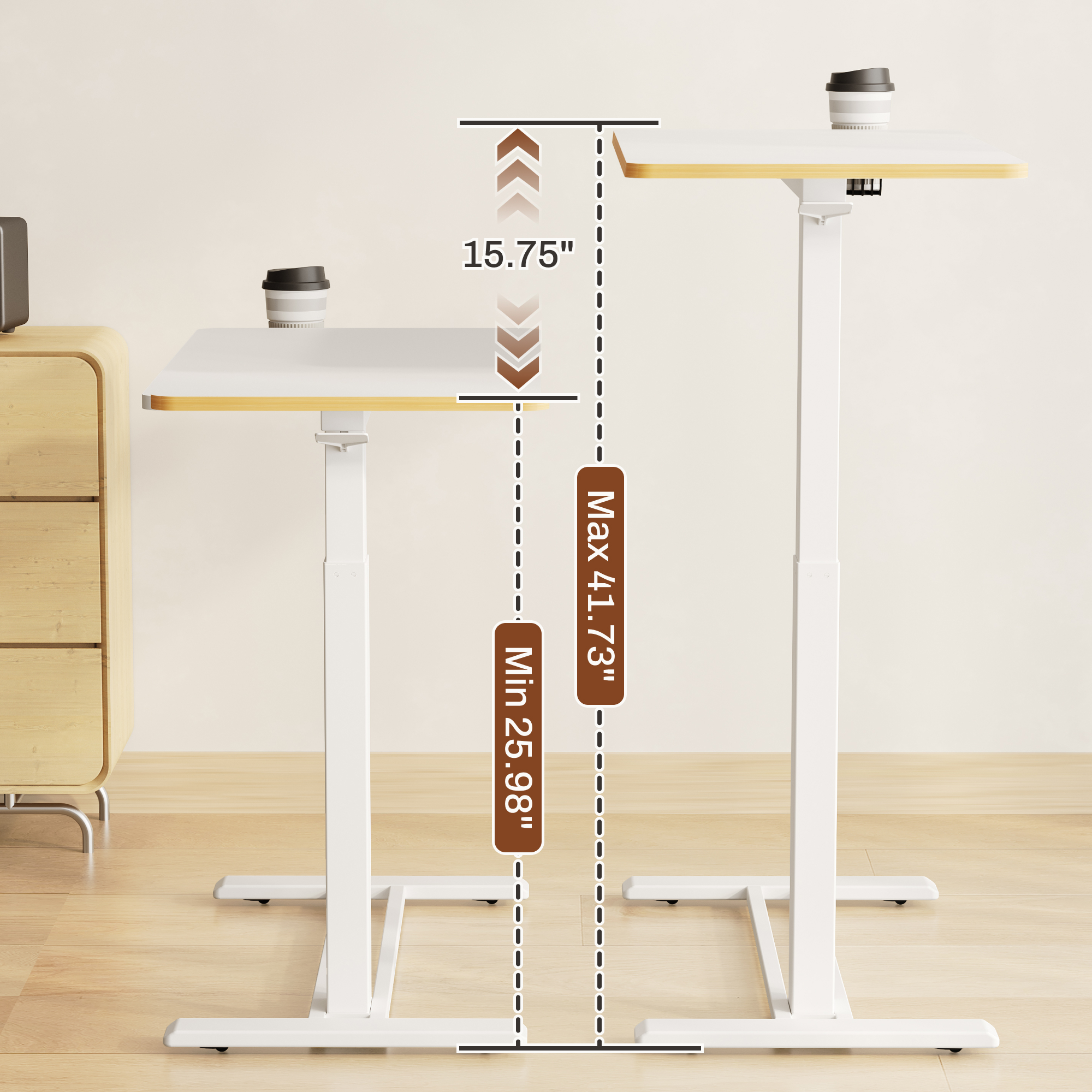 ACTIVESIT 32x18" Adjustable Overbed Table with Wheels photo 8