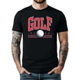 thumbnail image 2 of Red White & Blue Golf Shirt for Men Golf Ball and Stars T-Shirt for Golfer Black Shirt Adult 2XL, 2 of 5