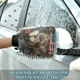 thumbnail image 6 of Qxltty American Flag Floral Cat Car Wash Mitt 2pcs Scratch Free Lint-Free Antistatic Microfiber 7.09×10.24in, 6 of 8