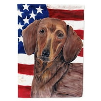 USA American Flag with Dachshund Flag Canvas House Size