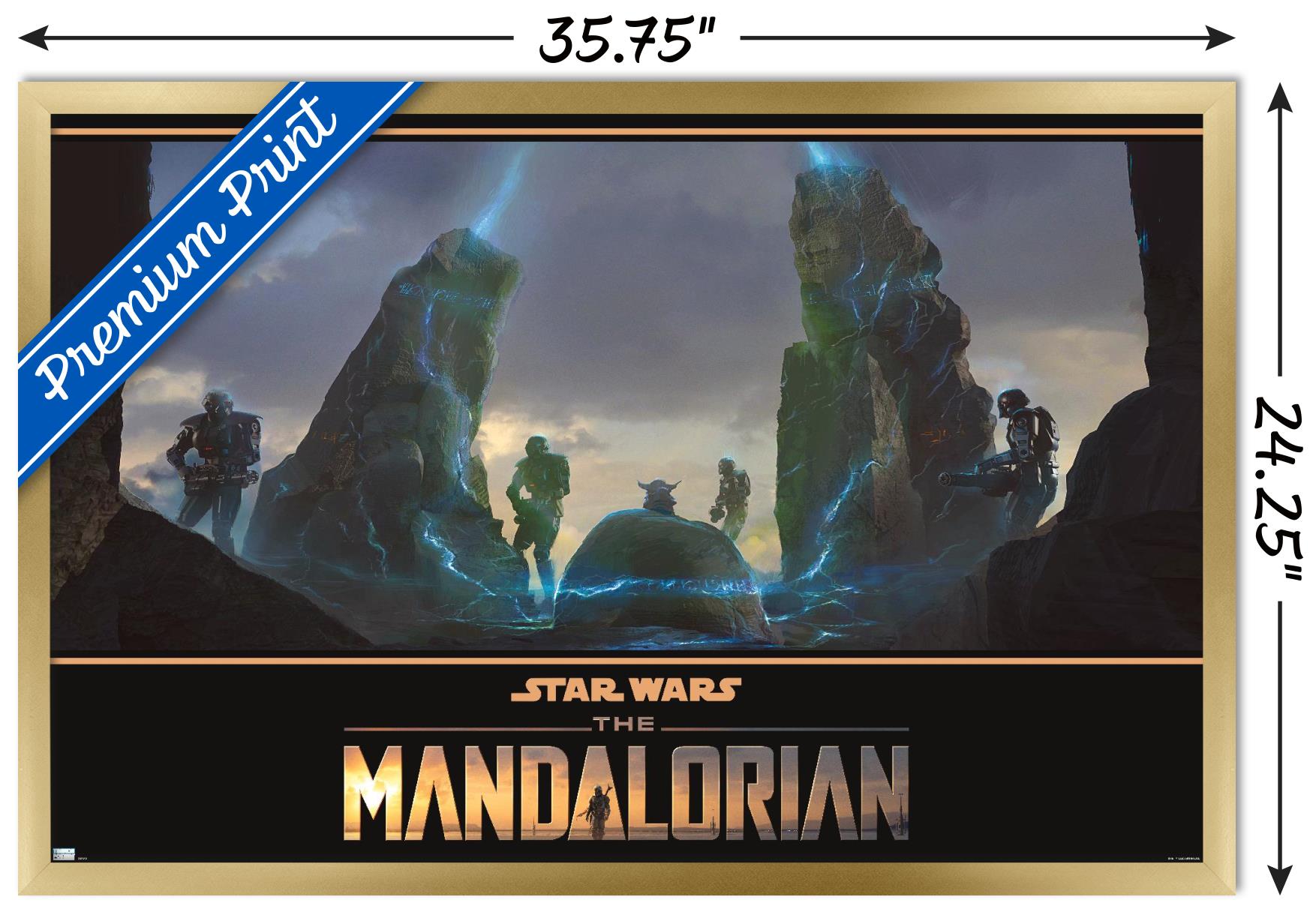 Star Wars: The Mandalorian Season 2 - Seeing Stone Wall Poster, 22.375" x 34", Framed - image 3 of 5