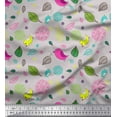 thumbnail image 1 of Soimoi Georgette Viscose Fabric Leaves,Floral & Bird Kids Print Fabric by The Yard 42 Inch Wide, 1 of 1