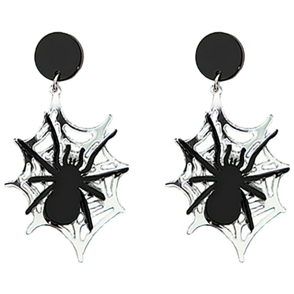1 par de tachuelas de Halloween, pendientes llamativos, joyería de oreja de araña, decoración, pendientes de tuerca para mujer