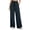 Navy, variant on KIHOUT Women Wide Leg Pants Loose Fit Casual Lounge Pants with Adjustable Drawstring Elastic Waistband Solid Color Baggy Trousers for Women