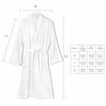 thumbnail image 3 of Full-Length Women Bathrobe, 100% Terry Cotton Sleepwear Soft Plush Long Robe Spa Kimono Robe, White, 3 of 8