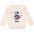 thumbnail image 2 of Inktastic Robot 4th Birthday Toddler Sweatshirt, 2 of 4