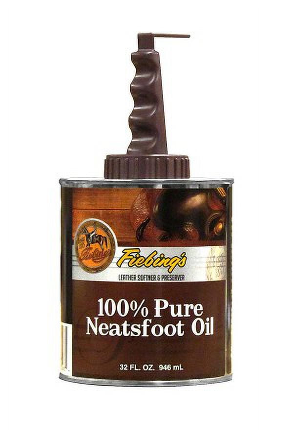 Fiebing's Pure Neatsfoot Oil 32 oz  Leather Softener  Comes with Applicator