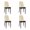 Beige+Black_4 Pack, variant on Tcbosik Dining Chairs Set of 4, Modern PU Leather Kitchen Chair, Padded Armless Chair for Living Room, Beige Black