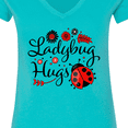 thumbnail image 4 of Inktastic Ladybug Hugs with Cute Ladybug and Flowers Women's V-Neck T-Shirt, 4 of 5