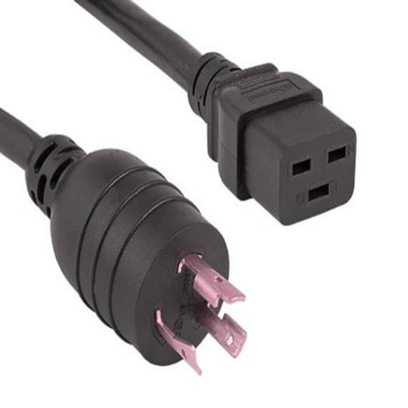 SANOXY Cables and Adapters; 15ft 12 AWG 20A 250V Heavy-Duty Power Cord (NEMA L6-20P to IEC 320 C19), Black