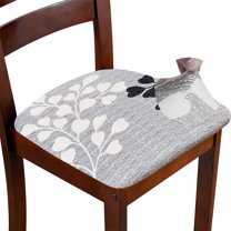 Chair Seat Covers set of 4 Stretch Printed Chair Covers for Dining Room Square Removable Washable Chair Protector Seat Cushion Slipcovers for Kitchen Office