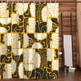 thumbnail image 3 of Boho Abstract Colorful Floral Shower Curtain, Vintage Retro Patchwork White Black Orange Flower Botanical Geometric Aesthetic Groovy Bathroom Decor Shower Curtain Set with 12 Hooks, 72X72in, 3 of 5