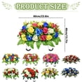 thumbnail image 3 of Kaireo Artificial Cemetery Flower Spray with Stand Weather‑Resistant Faux Floral Arrangement for Grave Headstone Memorial Decor, 3 of 4
