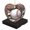 AX0177, variant on Funny Christmas Ornament,Baseball Ball In The Hole Of Cracked Red Wall With Cracks,Xmas Heart-Shaped Ceramic Pendant