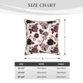 thumbnail image 4 of Kll Retro Red Black Roses Decorative Throw Pillow Covers Velvet Soft For Couch Sofa Bedroom Living Room Outdoor -18"X18", 4 of 8