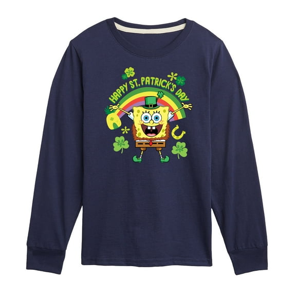 SpongeBob SquarePants - Happy St Patricks Day - Toddler And Youth Long Sleeve Graphic T-Shirt