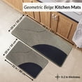 thumbnail image 3 of Geometric Beige Kitchen Mat Set, 3 of 7