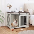 thumbnail image 2 of Mueble para Jaula de Perro – Puerta Corredera Estilo Granero – Cierre Seguro – Separadores Ajustables – Acceso Superior – Ideal para Cachorros, 2 of 8