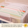 thumbnail image 3 of Greeting Card Storage & Organizer Box with 6 Adjustable Dividers for Holiday Birthday Photos, Crafts, Scrapbook, Paper, Stickers, Envelopes and More, Plastic Box of Card (New Version), 3 of 6
