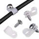 thumbnail image 1 of 100 Clips R De Nailon Blanco Brillar Retenedor De Gestión De Cables Reutilizable Con 100 Tornillos, 1 of 5