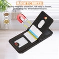 thumbnail image 6 of for Samsung Galaxy Z Flip 3 Wallet Case with Shoulder Lanyard Strap, Crossbody Phone Case with Card Holder Slots for Women Girls, Luxury PU Leather Flip Stand Purse Cover Shockproof Case, Black, 6 of 9