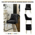 thumbnail image 4 of SEYNAR Modern Velvet Dining Chairs Set of 2, Tufted Back Accent Chair for Living Room,Black, 4 of 6