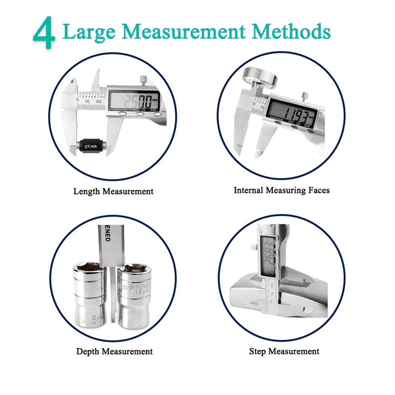 Metal 6-Inch 150mm Stainless Steel Electronic Digital Vernier Caliper Micrometer Measuring