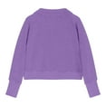 thumbnail image 5 of idosla Girls Half Zip up Sweatshirt Trendy Winter Cropped Long Sleeve Shirt Pullover Youth Preppy Tween Girl Cute Clothes (Dark Purple, 9-10 Years), 5 of 6