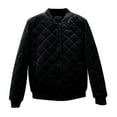 thumbnail image 2 of Jinhomg Plus Size Jacket for Women Fall Winter Thermal Comfy Button Down Puffer Coat Casual Solid Long Sleeve Short Down Coats Lighten 90 off Clearance Sale Black XXXL, 2 of 4