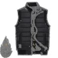 thumbnail image 2 of Chaleco de estilo militar grueso acolchado para hombre, chaleco suelto de gran tamaño con cuello levantado, chaleco cálido para hombro, 2 of 4