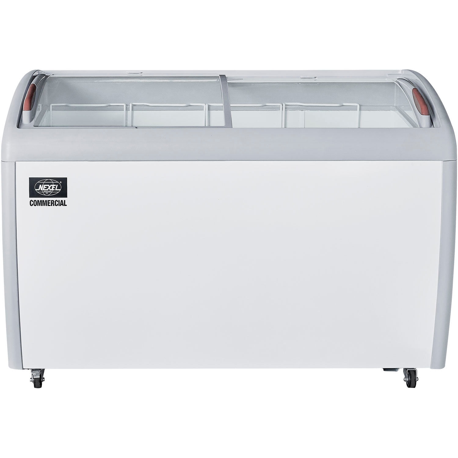 Nexel Ice Cream Freezer, Curved Glass Lid, 49"W