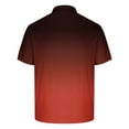 thumbnail image 4 of Teissuly Men's Casual Gradient Short Sleeved Lapel Button Up T-shirt Top, 4 of 5