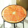 thumbnail image 6 of Glass Patio Side Table Accent Table Bistro Coffee Table Plant,Small Round End Table - Metal Side Table, Small Porch Table for Indoor and Outdoor Decor Orange, 6 of 7