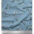 thumbnail image 1 of Soimoi Blue Cotton Cambric Fabric Berries Leaves Print Fabric by the Yard 56 Inch Wide, 1 of 3