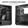 thumbnail image 3 of DARKROCK Classico Mid Tower Computer Case with 4x120mm Fans, USB 3.0, Vertical GPU Mount, Black, 3 of 12