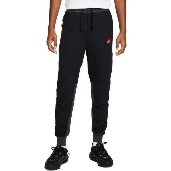 Men's Nike Sportswear Tech Fleece Black/Dark Smoke Grey/Light Crimson - 3XL