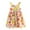 White, variant on HomeGardon Baby Girl Dress 1-6 Years Old Toddler Kids Girls Summer Dress Cotton Comforty Sling White Fruit Printed Floral Casual Dress Front Buckle Pattern Girls Party Dress Sleeveless