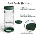 Glass Pickle Jar,34oz Olive Hourglass Jar with Strainer,Airtight Glass