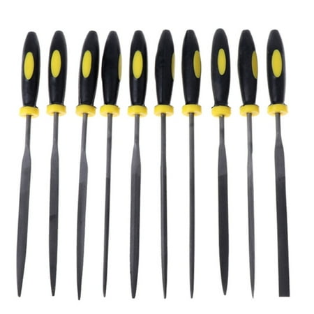 

10 Pcs Needle File Set for Jewelry Wood Carving Craft Square Triangular Round Half-Round File Tool