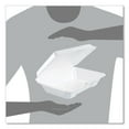 thumbnail image 5 of Dart DCC206HT1R Foam Hinged Lid Containers, 6.4w X 9.3d X 2.6h, White, 200/carton, 5 of 6