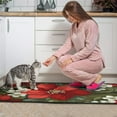 thumbnail image 4 of 2 Piece Christmas Plaid Kitchen Rug Sets Xmas Forest Rustic Farmhouse Kitchen Mats for Floor Non Skid Kitchen Floor Matfor Cook Home Decor (47x17+30x17 Inches), 4 of 7