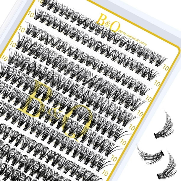 B&Qaugen Easy Fan Volume Lashes C-0.03-10 B&Qaugen Easy Fan Lashes 0.03 Extensiones de pestañas C Curl Mega Lash Extension Negro mate B&Q Easy Volume Fan Lashes 9 a 25 mm (C-0.03,10 mm)